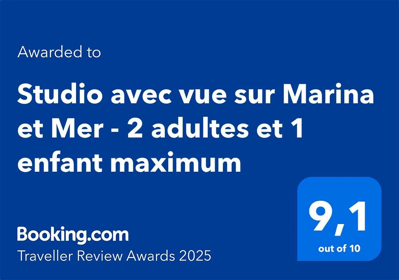Studio Avec Vue Sur Marina Et Mer - 2 Adultes Et 1 Enfant Maximum Mandelieu-la-Napoule Apartment